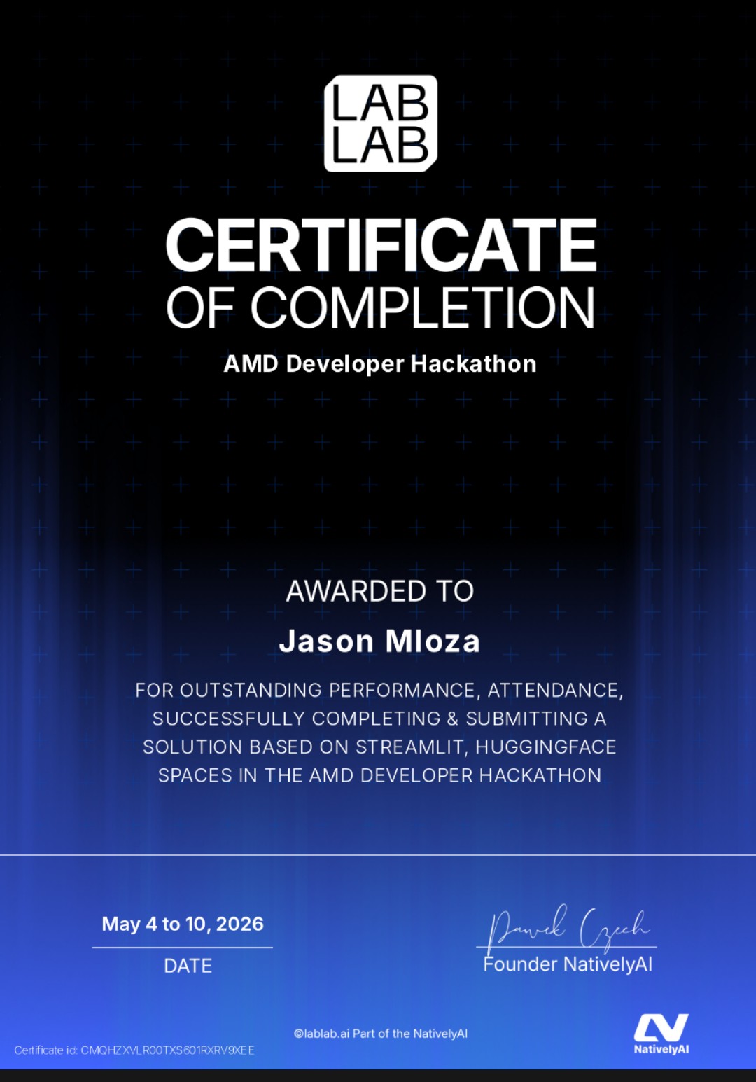 Certificate 2